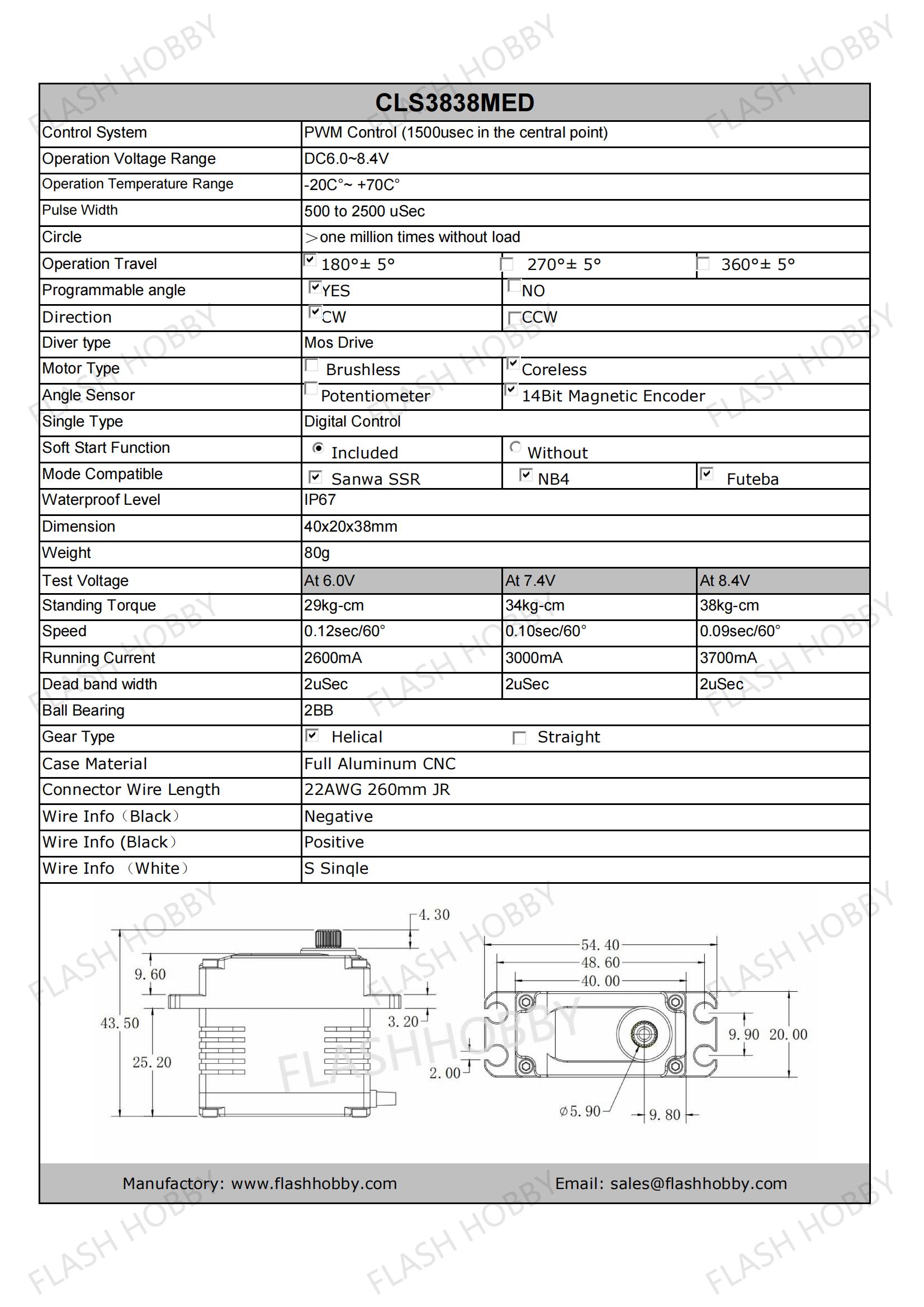 CLS3838MED 38KG begysis servo
